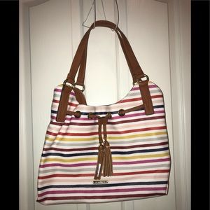 Liz Claiborne Striped shoulder bag NWOT